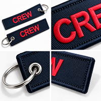 Porte-clés personnalisé brodé avec logo, en tissu, pour voitures, scooters, motos et sacs