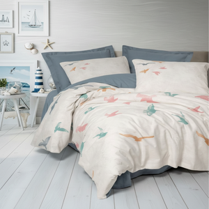 Juego de Funda de Edredón de Satén Azul Kaija, Tamaño Individual de Lujo para Cama de Hogar o Boda, Incluye 4 Piezas, Tamaño King - Product Image 3