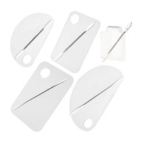 Palette de peinture en acier inoxydable, plateau, tige de mélange, spatule, ensemble pour l'art des ongles, aquarelle, peinture à l'huile, palette de maquillage en forme de cœur