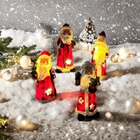 Ornement de Noël en résine époxy, art populaire du Père Noël, sculpture artistique, design personnalisé, lumières de Noël, décoration de la maison