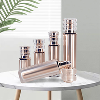 Nouveau type de pot en plastique cosmétique de luxe doré de haute qualité, 15g, 30g, 50g, ensemble de pots en acrylique