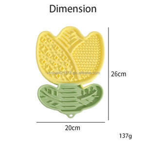 VaryWell Tapis de Léchage Lent Anti-Anxiété pour Animaux de Compagnie, Tapis d'Alimentation Lent à Ventouse pour Chiens et Chats, Modèle Fleur Tulipe 2026 - Product Image 4