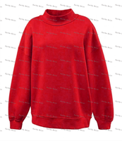   Sweat-shirt en molleton surdimensionné personnalisé à col montant pour enfants filles, sweat-shirt à col rond personnalisé