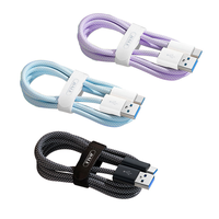 Kabel Data USB 65W Pengisian Cepat Tipe-C ke Tipe-C, USB-A, Konektor PD USB 3.0, OTP OVP dengan Bahan Nilon Terjalin