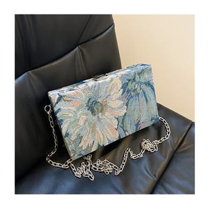 Luxury Designer Box Handbag For Women Fashion Brand Bag denims Embroidery Female Canvas Secret Garden Shoulder Bag designer bag