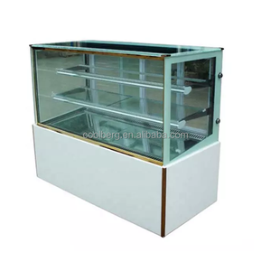 Refrigerador <span class=keywords><strong>de</strong></span> escaparate <span class=keywords><strong>de</strong></span> pasteles <span class=keywords><strong>de</strong></span> 1,<span class=keywords><strong>2</strong></span> <span class=keywords><strong>metros</strong></span> para panadería Pantalla refrigerada con iluminación LED con <span class=keywords><strong>vidrio</strong></span> cuadrado elegante - Product Image 1