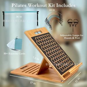 Tabla de estiramiento de madera ajustable y antideslizante, equipo de gimnasio para relajación muscular, rehabilitación y entrenamiento. - Product Image 4