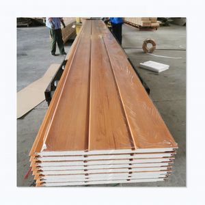 Chống cháy <span class=keywords><strong>prefab</strong></span> Tường Ngoài Trời bánh sandwich PU bánh sandwich trang trí Bảng điều khiển Ốp tường nhà Bảng điều khiển - Product Image 3