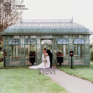 Gazebo in Ferro Battuto con Grandi Vetrate Ornamentali su Misura per Matrimoni - Product Image 2