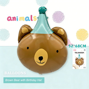 Globos de Animales de Dibujos Animados de Película de Aluminio EASTTERN, Oso, León, <span class=keywords><strong>Mono</strong></span>, Tigre, Koala, Rana, Decoraciones para Fiestas de Cumpleaños y Navidad para Niños - Product Image 4