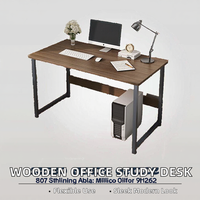 Table de bureau d'étude convertible en bois moderne en gros d'usine avec panneau et pieds en métal pour le salon
