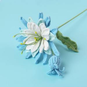 ช่อดอกไม้ถักไหมพรมสำหรับเป็นของขวัญและของตกแต่งบ้าน - Product Image 2