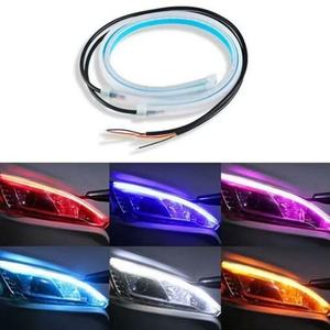 Nouvelle Bande Lumineuse de Jour Ultra-fine 5W 30 45 60cm, Lumière Décorative de Voiture à Deux Couleurs à Effet Fluide Blanc Jaune - Product Image 3