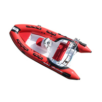 Bateau de pêche RIB 430B blanc avec coque en fibre de verre et équipement sélectionnable