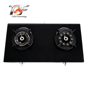 Газовая плита Trifire с 2 конфорками, 4.8 кВт, ручным поджигом, с закаленным стеклом, для сжиженного/природного газа, для домашней кухни, 220В - Product Image 1