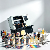 Imprimante UV cylindrique personnalisable avec tête d'impression Epson I1600 pour tasses, gobelets, abat-jour, vases, canettes, balles, bouteilles, tubes