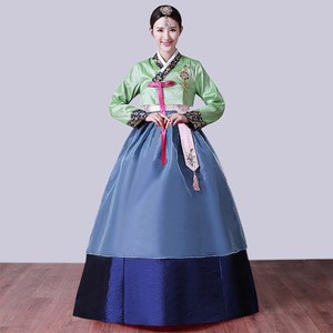 Ecowalson Jupe de mariage <span class=keywords><strong>coréenne</strong></span> <span class=keywords><strong>traditionnelle</strong></span> Hanbok brodée en acrylique, Vêtement de danse <span class=keywords><strong>coréenne</strong></span> pour spectacle, Echo Fashion - Product Image 3