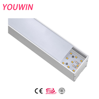 YOUWIN Lampu LED Tabung Aluminium 1200mm yang Dapat Disesuaikan 20W-80W 3000-6500K CCT Chip SMD2835 4400LM 0-10V Dapat Diredupkan PC Indoor CRI80