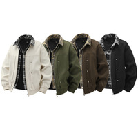 2025 unisexe manteau décontracté élégant ample col rabattu fermeture éclair avant polyvalent fondu deux pièces veste pour grande taille hiver toile