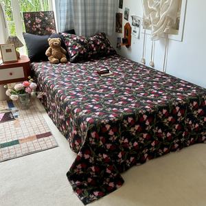 Parure de lit style américain 3/4 pièces, imprimé floral, housse de <span class=keywords><strong>couette</strong></span> douce INS, drap plat uni, taie d'oreiller, linge de lit pour la maison - Product Image 2