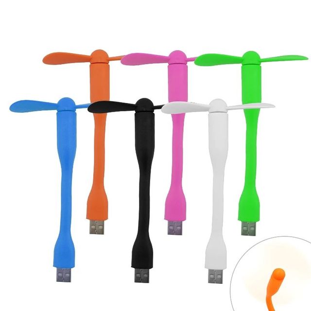 Soft Plastic USB Handheld Mini Fan for Power Bank Laptop Car RV Outdoor Household Use Foldable Low Noise