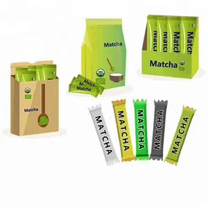 סיטונאי משלוח מדגם תעודת חלאל מיידי אורגני Matcha תה ירוק אבקה מותג פרטי