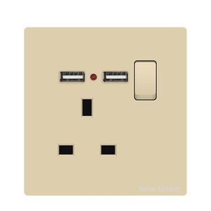 Enchufes e Interruptores Británicos, Panel Táctil Eléctrico de Pared de 10A, IP27, Material de PC, Diseño Moderno - Product Image 3