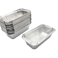 Bol rectangulaire en aluminium 232*173*41mm 1100ml avec couvercle en aluminium, écologique, qualité alimentaire PP, jetable, impression de logo personnalisée, pour barbecue