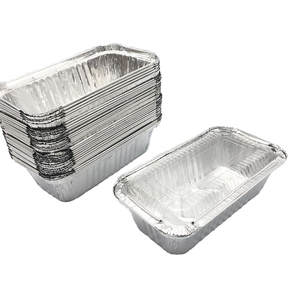 Barquette en aluminium n° 6a 202x110mm, <span class=keywords><strong>bac</strong></span> <span class=keywords><strong>gastro</strong></span> pour la restauration britannique, accompagnements de rôtis du dimanche, boîte de conservation alimentaire <span class=keywords><strong>jetable</strong></span>, boîte argentée - Product Image 1