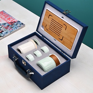 Hot bán du lịch xách tay Bộ Trà Ice nứt men ấm trà gongfu trà nồi và ly đặt cho ngoài trời với carring Túi - Product Image 6