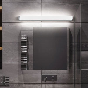 Applique murale LED étanche IP44 pour salle de bain, luminaire moderne argenté à fixer au-dessus du miroir pour éclairage de maquillage à domicile - Product Image 2