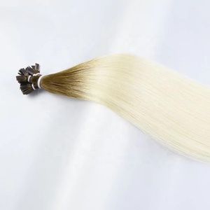 Highknight vente en gros kératine italienne pointe plate cuticule droite naturelle alignée 100% Extensions de cheveux humains vierges Remy - Product Image 6