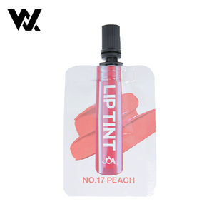 Sachet Lip Gloss Isi Ulang 10ml 30ml Custom Print untuk Sampel Merek Kosmetik, Lip Tint dengan Spout Pouch dan Kuas Aplikator Makeup - Product Image 4