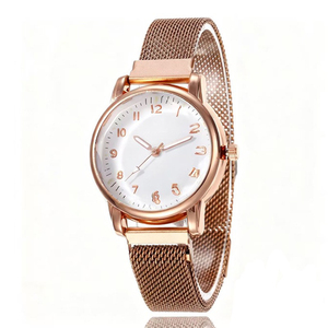 Reloj de cuarzo redondo pequeño retro de moda estilo coreano para mujer - Product Image 2