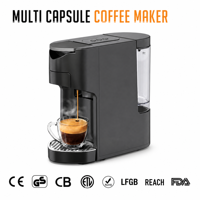 Machine à café expresso multifonction 9 en 1, compatible avec plusieurs dosettes, pour la maison et le bureau