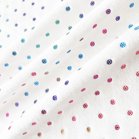 Tissu en velours pelucheux gaufré flocon de neige 100% polyester, tissu Velboa super doux pour vêtements