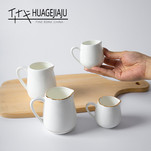Bone China Groot En Klein Formaat Steak Sap Emmer Keramische Saus Lepel Met Gerecondenseerde Melk Thee Koffie <span class=keywords><strong>Set</strong></span> - Product Image 3