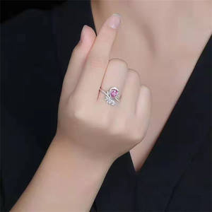 Modischer Schöner Schmuck Designer 18k Gold Damen Fingerring 0,95ct Natürlicher Rosa Saphir Steinring - Product Image 6