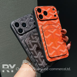 Étui de téléphone en cuir de luxe <span class=keywords><strong>avec</strong></span> fentes pour cartes, protection intégrale antichoc, design premium pour iPhone 17 Pro – Vente en gros usine - Product Image 4