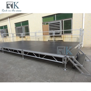 750kg/sq.m Loading Aluminum Frame <b>Stage</b> with Guardrails Safety <b>Stage</b> - Product Image 2