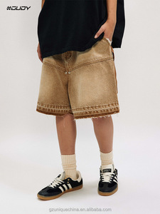 Shorts de Mezclilla Vintage de Alta Calidad, Personalizados, Estilo Bermuda, Corte Ancho, Corte Boot Cut para Hombre - Product Image 4