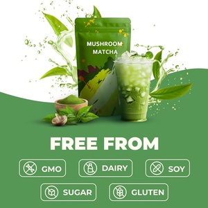 Café Matcha Bio Mélangé 100% avec Super Champignons Énergisants, Énergie Saine, Grains d'Arabica Instantanés, Extraits Végétaux et Champignons Reishi - Product Image 3