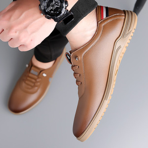 XINTAIZI White Casual Lace-up Synthetic Upper Round <b>Toe</b> Rubber Outsole Anti-Slippery Walking Shoes Men's Spring Summer - Product Image 3