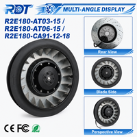Ventilateur centrifuge de refroidissement AC pour armoire d'onduleur VFD R2E180-CA91-18 230V 180mm 2800RPM pour ventilation de convertisseur de fréquence
