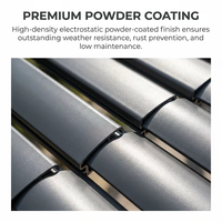 Pergola en aluminium robuste 6063 T6 avec toit à lames orientables, imperméable et pare-soleil, pour jardin