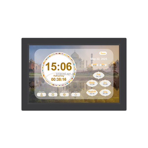 Android 10 "10,1 pulgadas WiFi IPS pantalla táctil reloj diseño moderno islámico Adhan <span class=keywords><strong>Athan</strong></span> Santo Corán reproductor Digital musulmán Azan reloj - Product Image 2