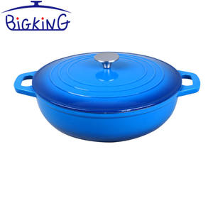 Cazuela de hierro fundido con logotipo personalizado con <span class=keywords><strong>tapa</strong></span> 30*9cm encimera de inducción/horno seguro <span class=keywords><strong>para</strong></span> cocinar sopa uso doméstico <span class=keywords><strong>para</strong></span> restaurantes - Product Image 4