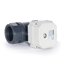 Vanne à boisseau sphérique UPVC à modulation proportionnelle électrique 1-1/4 ''DN32 9-24VDC Contrôle de signal analogique 4-20mA 0-5V 0-10V
