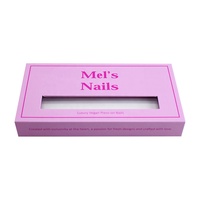 Coffrets cadeaux d'emballage de haute qualité de luxe au design personnalisé pour ongles à presser de qualité supérieure Boîtes de présentation de faux ongles avec fenêtre