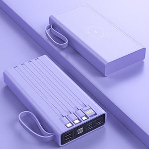 סוללת גיבוי ניידת אלחוטית 5W עם כבל מובנה, ידית נשיאה, צג LED וקיבולת גדולה <span class=keywords><strong>10000mAh</strong></span> - Product Image 2